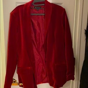 Beautiful INC red velvet blazer
